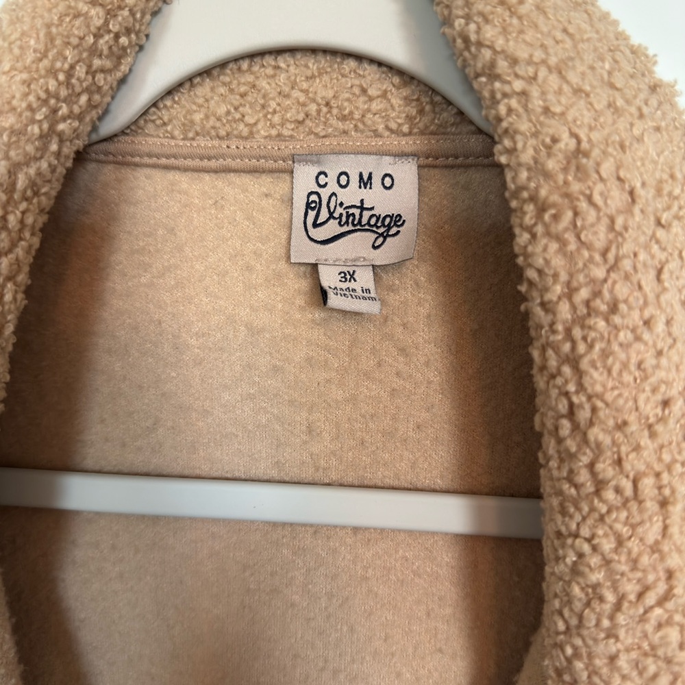 Cozy Tan Sherpa Jacket - Picture 3 of 3